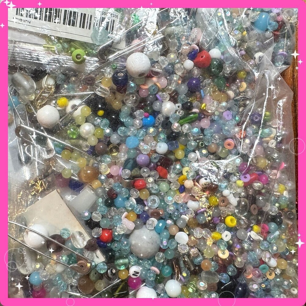 ⚜️ Craft Bead Lot | Modern Mixed Glass Acrylic Crystal | Resell DIY 🩷